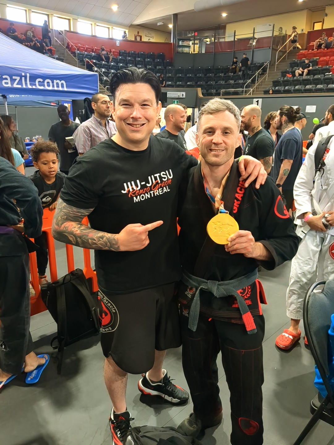 Professeur Glen Mackenzie et Professeur Louis-Philippe - partenariat d'entraînement Renzo Gracie